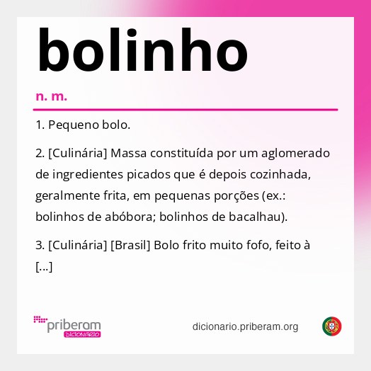Significado de bolinho