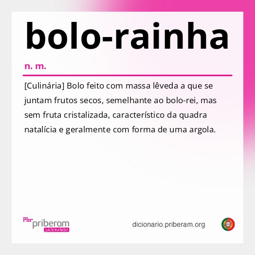 Significado de bolo-rainha