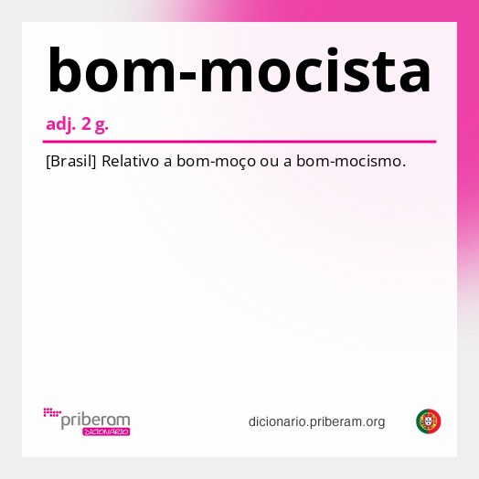Significado de bom-mocista