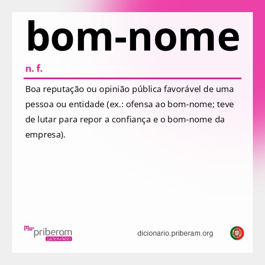 Significado de bom-nome