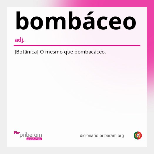Significado de bombáceo