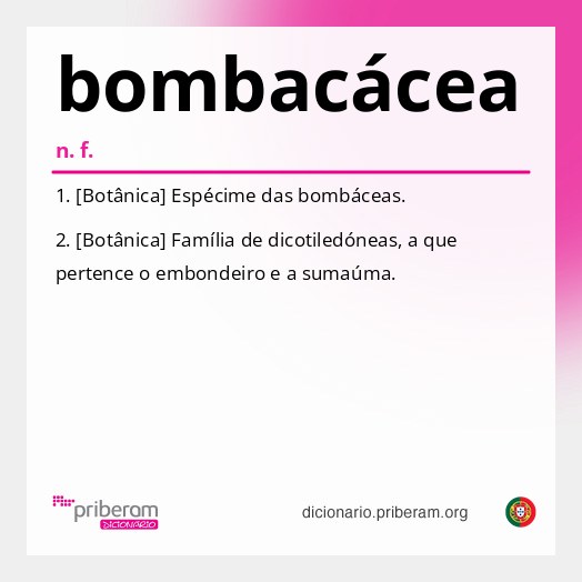 Significado de bombacácea