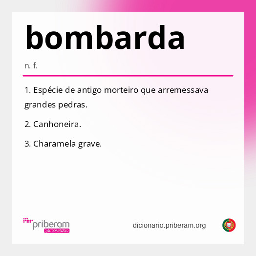 Significado de bombarda