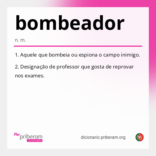 Significado de bombeador