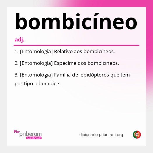 Significado de bombicíneo