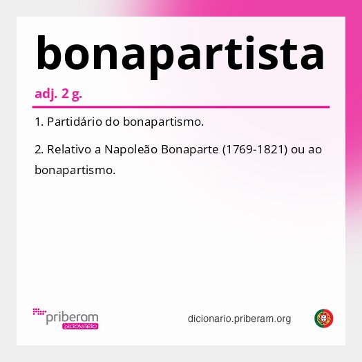 Significado de bonapartista