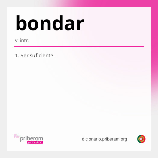 Significado de bondar