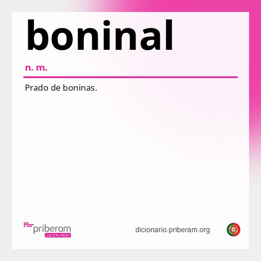 Significado de boninal