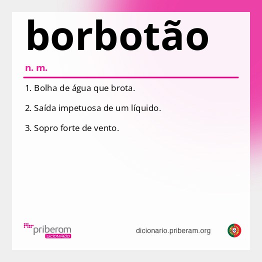 Significado de borbotão