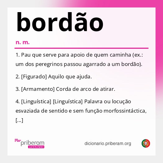 Significado de bordão