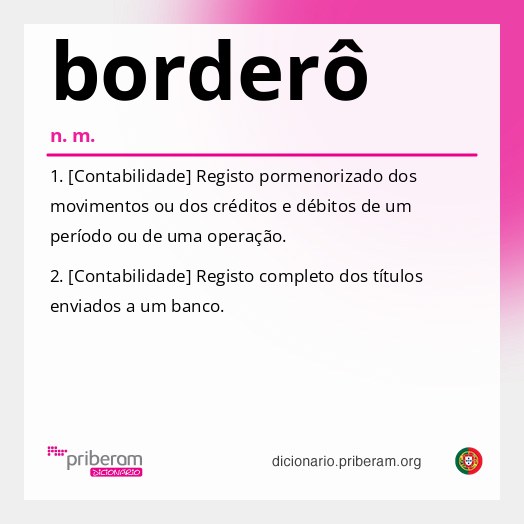 Significado de borderô