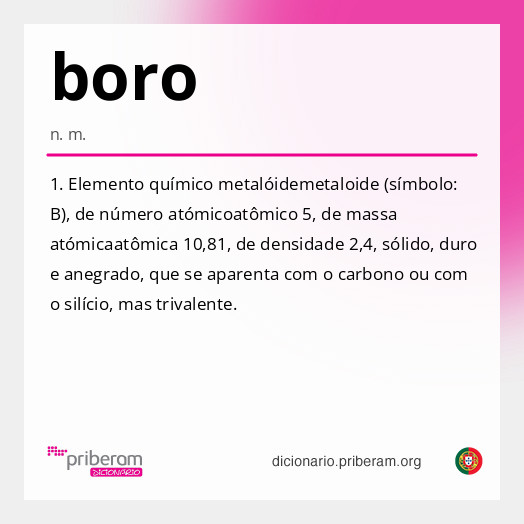 Significado de boro