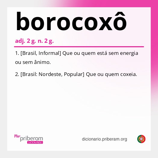 Significado de borocoxô