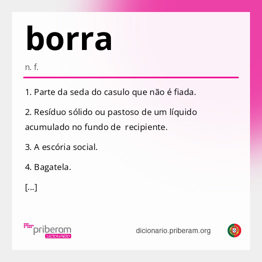 Significado de borra