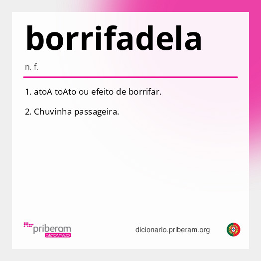 Significado de borrifadela