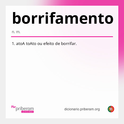 Significado de borrifamento