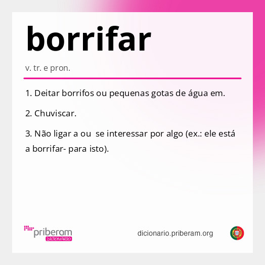 Significado de borrifar