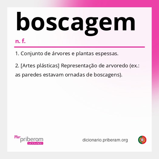 Significado de boscagem
