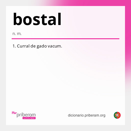 Significado de bostal