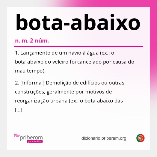 Significado de bota-abaixo