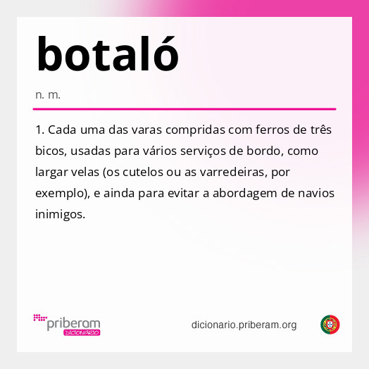 Significado de botaló