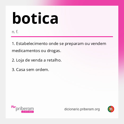 Significado de botica