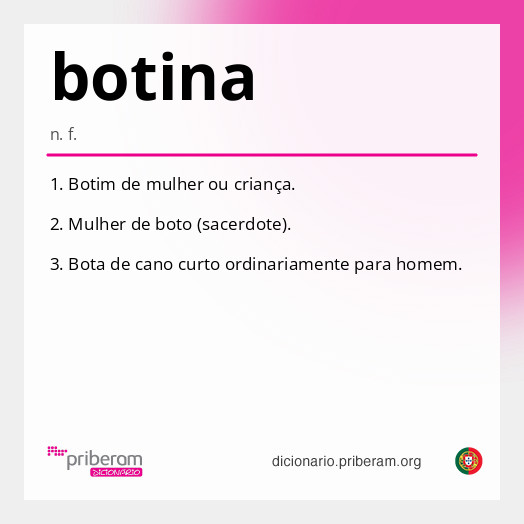 Significado de botina