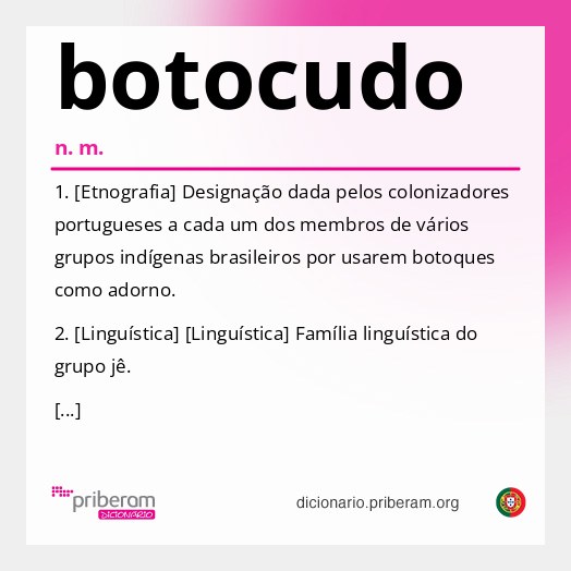 Significado de botocudo