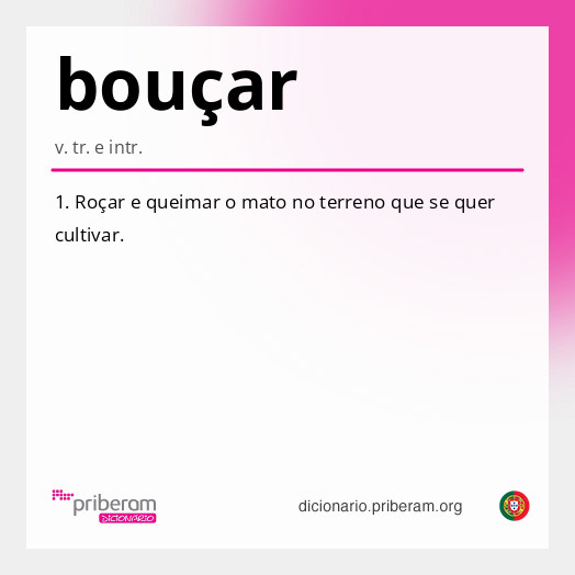 Significado de bouçar