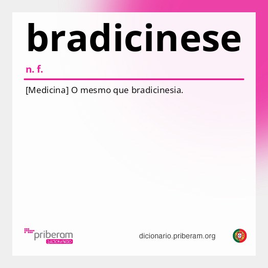 Significado de bradicinese