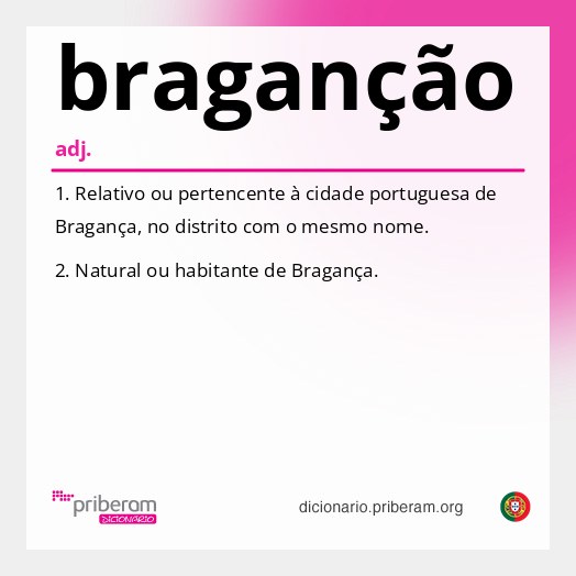 Significado de braganção