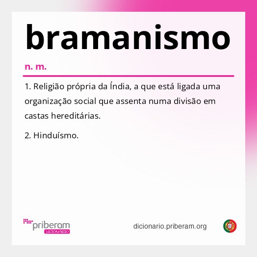 Significado de bramanismo