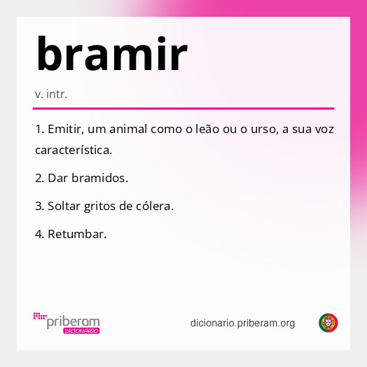 Significado de bramir