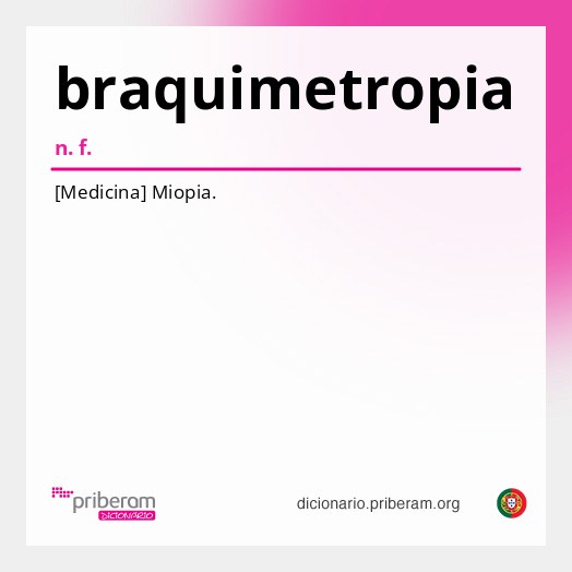 Significado de braquimetropia