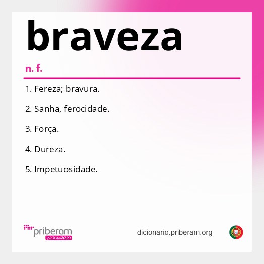 Significado de braveza