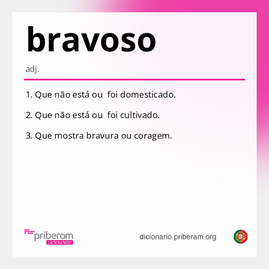 Significado de bravoso