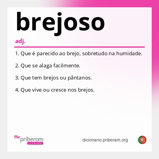 Significado de brejoso
