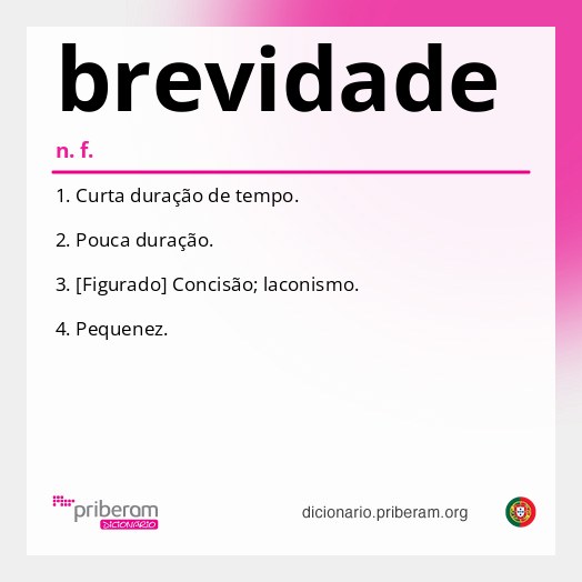 Significado de brevidade