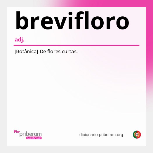 Significado de brevifloro
