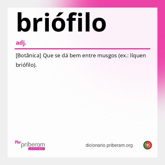 Significado de briófilo