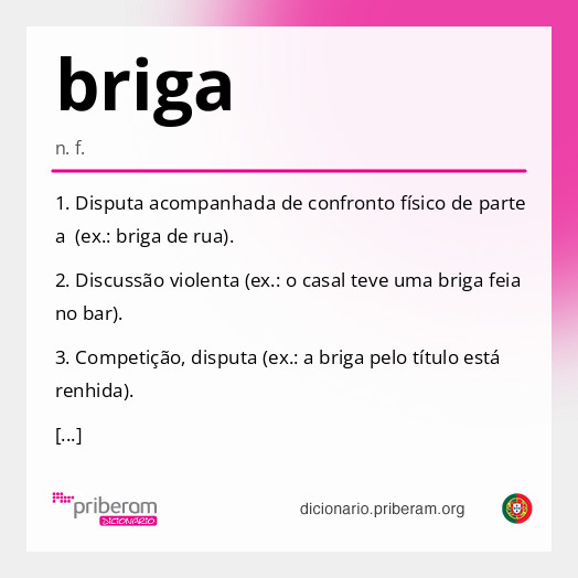 Significado de briga