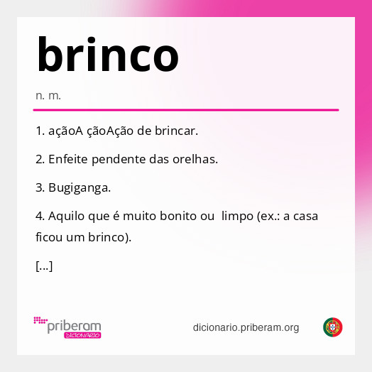Significado de brinco