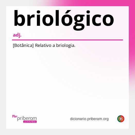 Significado de briológico