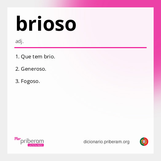 Significado de brioso