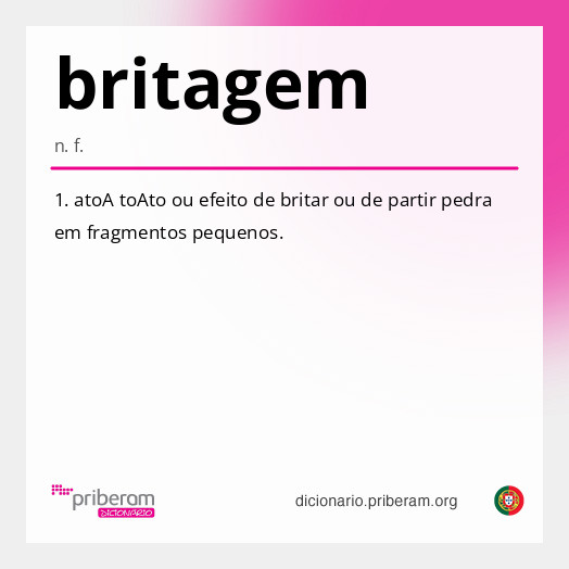 Significado de britagem