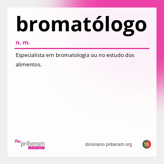 Significado de bromatólogo