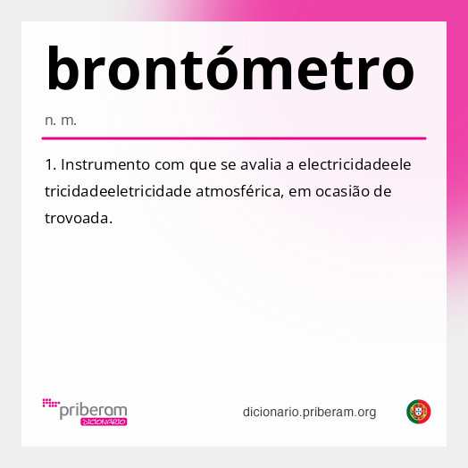 Significado de brontómetro
