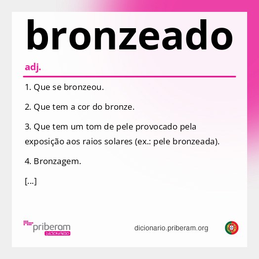 Significado de bronzeado