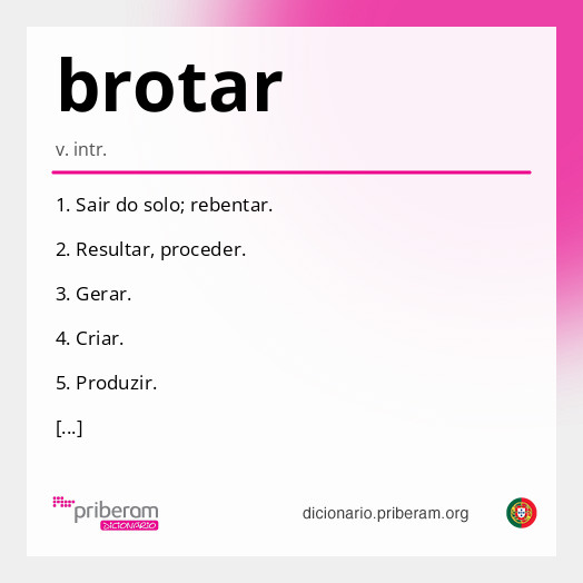 Significado de brotar