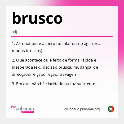 Significado de brusco